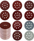 60 Piece 5 Inch Sanding Discs Kit With Hook And Loop Backing For Orbital Sander Grit Range 40 80 120 240 400 800 1000 2000 3000 5000