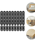 Heavy Duty Stainless Steel Right Angle Brackets Mending Plates Set For Furniture And Shelves Flat Repair Fittings 20 Piece Kit Built Tough