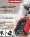 Safety features of 2 Pack Power Wheel Battery Adapter For V20 20V Li Ion Batteries With Fuses And 14AWG Wire And Control Switch Kit