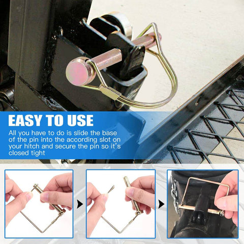 Built Tough Heavy Duty PTO Pin Assortment Kit for Farm Trailers and Wagons, zinc plated steel pins, easy use demonstration.