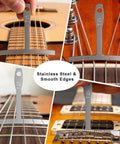 Pro Grade Guitar Luthier Tools Kit With 10 Pcs Of Stainless Steel Setup Tools, radius gauge used on guitar necks