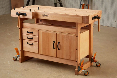 Drop Dead Heavy Workbench Caster Wheel Kit With Four Smooth Rolling Swivel Wheels And Flat Out Tough Rubber Tires For Easy Shop Floor Mobility And Bulletproof Six Two Zero Pound Capacity