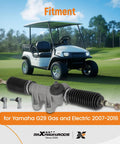Heavy Duty Golf Cart Steering Rack And Pinion Gear Box JW1F340000 for Yamaha G29 gas and electric with golf cart in background