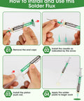 Step-by-step guide to use No Clean Solder Flux Paste for Electronics Soldering, PCB SMD and DIY Projects with syringe
