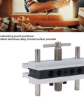 Snappy Setup Adjustable Width Doweling Jig Kit With Heavy Duty Woodworking Guide And Six Tough Bushings For Rock Solid Metric Hole Drilling On Any Board Size Without A Sweat, aluminum alloy punch positioner
