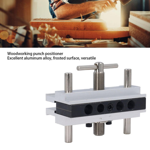 Snappy Setup Adjustable Width Doweling Jig Kit With Heavy Duty Woodworking Guide And Six Tough Bushings For Rock Solid Metric Hole Drilling On Any Board Size Without A Sweat, aluminum alloy punch positioner