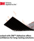 Heavy Duty Dual Lock Reclosable Fasteners 1 Inch By 10 Feet Black Mated Strip indoor outdoor use 3M adhesive backing