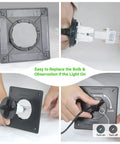 Steps for replacing bulb in 18W UVC HVAC Light For Whole House Air Purification In Ducts 253.7nm Ozone Free 110V With Spare Bulb And Easy Base Replacement CTUV D18 Ideal For Central AC Systems And Quick Safe Bulb Swap For Clean Healthier Indoor Air