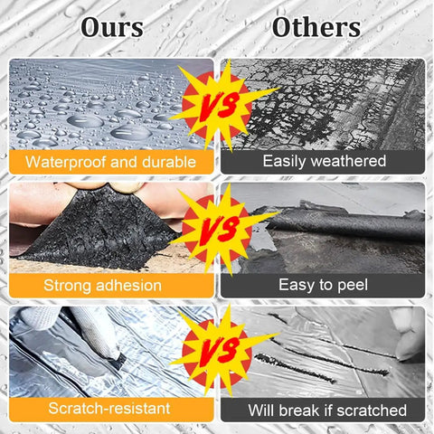Heavy Duty Self Adhesive Waterproof Roof Repair Tape Pro Grade Butyl Asphalt Sealant For Leaks Patch DIY Ready comparison chart
