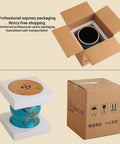 Retro Ceramic Drum Garden Stool Featuring Lively Floral Bird Details And Smart Shoe Compartment in protective packaging.