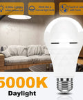 Go-To Rechargeable A19 LED Bulbs With 12W Power Backup For Home Daily Use And Emergency Situations, modern living room background