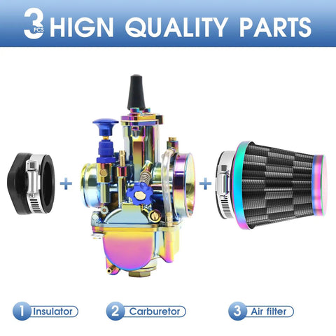 34mm Carburetor Kit With Air Filter Intake Manifold And Jets For 2T And 4T Engines 125cc To 250cc Dirt Bikes Motocross Scooters
