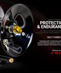 Close-up of Retractable Air Hose Reel With Hand Crank Built Tough Three Eighths Inch By Fifty Feet 300 PSI 20 Bar Heavy Duty