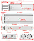 CXSM 25-200 Dual Rod Air Cylinder With Magnet Guided Pneumatic Actuator Shop Floor Ready 25mm Bore 200mm Stroke dimensions