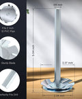 PVC Pipe Reamer Kit For Half Inch Fittings And Schedule 40 Plastic Pipe Easy To Use Fast Drill Compatible Cutter dimensions displayed.