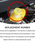 Brake Fluid Cap Master Cylinder Reservoir Filler Cap Replacement For Jeep Wrangler 2001 To 2017, Dodge Journey 2009 To 2020, Ram 1500