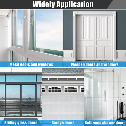 2 Inch By 20 Foot Silicone Draft Seal Tape For Doors And Windows, applicable on metal, wooden, sliding, garage, shower doors