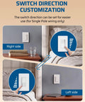 No Sweat Single Pole Three Way Slide Dimmer Light Switch With No Neutral Required For Smooth LED  customization for left and right side use.