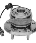 Close-up of a 4 Piece Front And Rear Wheel Bearing Hubs Assembly With ABS for Chevy Equinox Captiva Sport Pontiac Torrent Saturn Vue Suzuki XL7 2007 To 2015 5 Lug Kit Ready To Roll