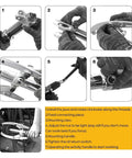 Shop Grade 10 Ton Hydraulic Gear Puller With Sturdy Transport Box For Wheel Bearing Separator And Cv Shaft Axle Rotors Goes Vertical Or Horizontal Takes The Sweat Out Of Stubborn Jams. Instruction images showing setup steps for hydraulic gear puller.