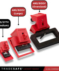 Clamp On Circuit Breaker Lockout Device Kit 10 Pack For 120/277 Volt Single Pole Toggles Up To 5/8 By 1/2 Inch OSHA Compliant