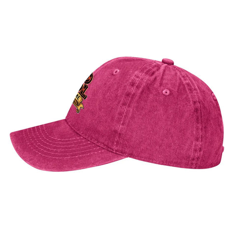 Side view of Too Cool For First Grade Beach Baseball Hat For Women Breathable Cotton Dad Cap With Adjustable Strap in pink color