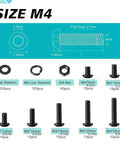 200 Piece M4 Hex Socket Head Cap Screws Kit With 10.9 Alloy Steel Black Bolts Nuts Washers Assortment For DIY Projects Automotive Bike Repairs Ideal For Quick Fix Auto Repair Home Improvement And Gearhead Projects. M4 screws and washers size chart