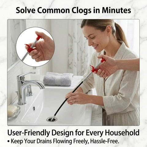 25 Inch Flexible Drain Clog Remover Tool Grabber Claw For Toilet, Sewer, Shower, Kitchen, Bathroom And Tub Blockages No Sweat Easy Unclog Hair Debris With Twistable Spring Design