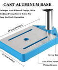 Heavy-Duty Drill Press Stand With 90 Degree Rotatable Base And 80mm Stroke For Precision Woodworking with cast aluminum base.