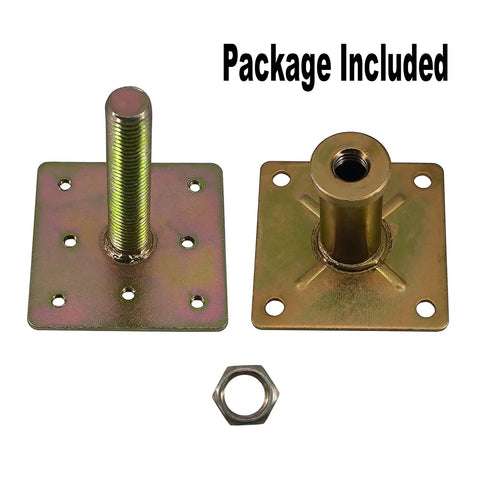 Beefy Built Tough Adjustable Floor Jacks 4.3 to 6.6 inch range base plates and nut for leveling stairs porches