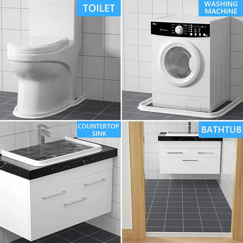 75 Inch Collapsible Silicone Shower Threshold Water Dam For ADA Accessible Bathrooms, Wheelchair Friendly Water Stop Barrier, Easy Install And Clean, Low Profile, Durable Shower Barrier For Handicap Showers And Bathrooms