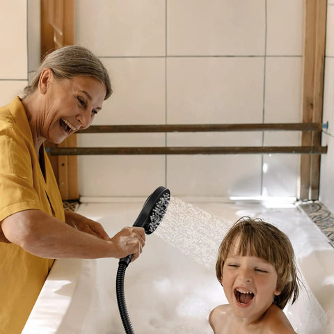 Using Magnetic Shower Faucet With Handheld Sprayer Easy Docking Two In One Dual Shower Head And On Off Switch For Water Saving