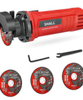 3 Inch High Speed Cut Off Tool With 3.5 Amp Motor And 24000 RPM Metal Cutter Includes Three Cut Off Wheels For Steel And Stainless Inox
