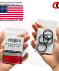 Replacement O Rings For Scepter SmartControl Gas Can Spout 4 Pack Keep Your Gas Can Sealed Tight Leaks Fixed For Gas Diesel Kerosene And Utility Cans Today. black O-rings in clear plastic bag, 4-pack