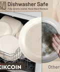 Nonstick Ceramic Pots And Pans Set With Detachable Handles, 25-Piece Stackable Cookware in dishwasher, ceramic coated base