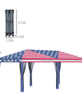 10 By 20 Pop Up Canopy Tent With Netting Heavy Duty Party Shelter For Backyard Patio And Garden Instant Sun Shade With Carry Bag American Flag Design