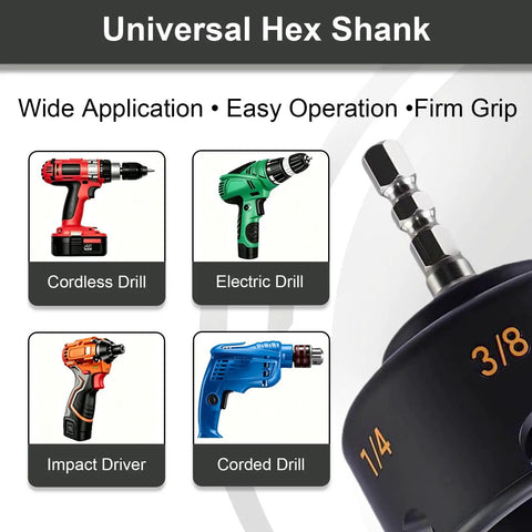 Pro Shop Nut Spinner Drill Attachment For Swift Bolt Extraction And Threaded Rod Removal Handles 1/4 3/8 And 1/2 Inch Sizes with drills
