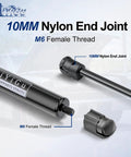 Close-up of Heavy Duty Front Hood Struts Gas Springs Shocks For Ford F 250 F 350 F 450 F 550 Super Duty and Excursion, 10mm joint