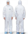 Hazmat Suits Disposable Coveralls for Medical Protection, Six Size Options, PPE Hazmat Suit with 360 Degree Protection, Elastic Hood