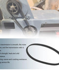 Two Pack 160XL037 Timing Belts 50 Tooth 10mm Wide 406mm Perimeter Cogged Rubber Drive Belt shown with machine application