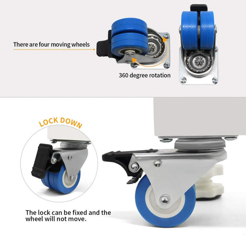 Heavy Duty Washing Machine Base Stand With Built Tough Movable Adjustable Frame showing locking rubber swivel wheels.