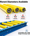 10 Pack Woodworking Feed Table Rollers For Smooth Easy Movement Universal Replacement Conveyor Rollers With Customizable Lengths Fits 35mm 50mm 60mm Diameters PVC Compatible Durable Pro Grade Build For Busy Shops, 60mm 50mm 35mm rollers