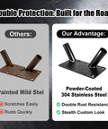 Comparison of painted mild steel and powder-coated 304 stainless steel brackets for Versatile 100cc 49cc 66cc 80cc Gas 2 Stroke Chopper Engine