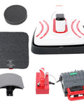 5 In 1 Heat Press Machine For T Shirts Mugs Hats Plates Pens Transfers with attachments for crafting projects.