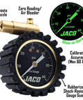 MBX 60 PSI Presta Tire Pressure Gauge for Bikes, Built for MTB and XC, Go To Portable with Shock Resistant Cover, ANSI B40.1 Calibrated for 1.5 Percent Accuracy, Trail Ready Gauge for Precise Mountain Bike Inflation, black 60 PSI dial with brass Presta nozzle