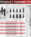 ACIMOD 12-piece motorcycle blind-hole bearing puller kit with slide hammer and 8–32mm collets.