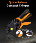 Heavy Duty Wire Crimping Tool For Heat Shrink AWG22 To 10 With 90 Piece Electrical Connectors Kit And Slick Portable Case designed for job sites.
