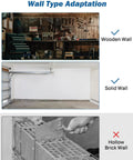 Heavy Duty Hitch Wall Mount For Garage Storage Designed To Fit One Point Two Five Or Two Inch Receivers While Locking Down Your Bikes Cargo Cases And Ski Gear Zero Fuss Install wall type adaptations showing wooden and solid walls.