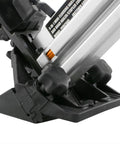 Close-up of base and mechanism of 4-In-1 Pneumatic 18-Gauge Flooring Nailer, Brad Nailer, and Narrow Crown Stapler Do-It-All Pro-Grade Tool