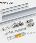 Trackless Concealed Sliding Barn Door Hardware With Dead Silent Soft Close Aluminum Hidden Track For Interior Wood Doors parts and components